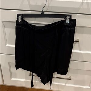 Black Skirt with Tie Detail